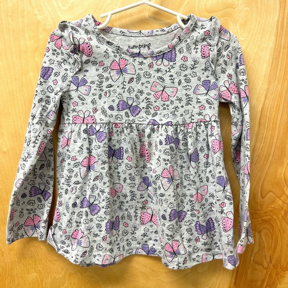 4T Girl's Longsleeve T-Shirts, Set of 4 (Multiple Brands)